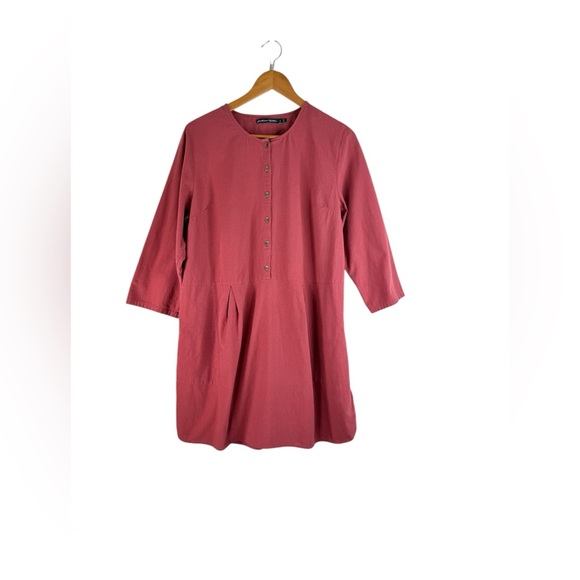 Gudrun Sjoden Dresses & Skirts - Gudrun Sjoden Women Organic Cotton Tunic Shirt Dress Size Medium Coral